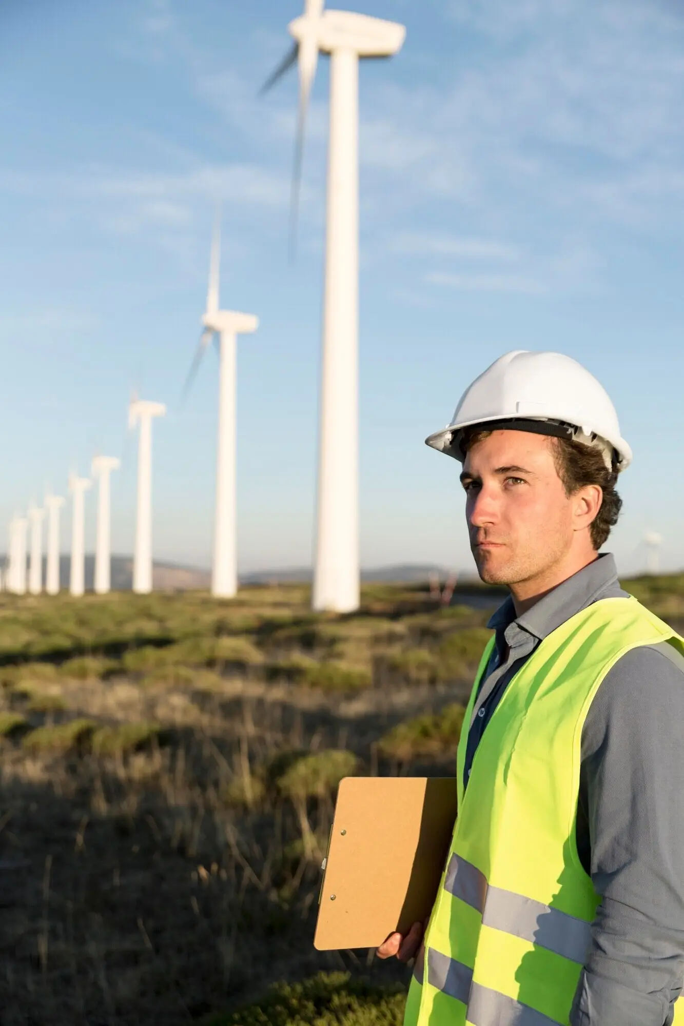 Felder mit Windparks